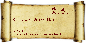 Kristek Veronika névjegykártya